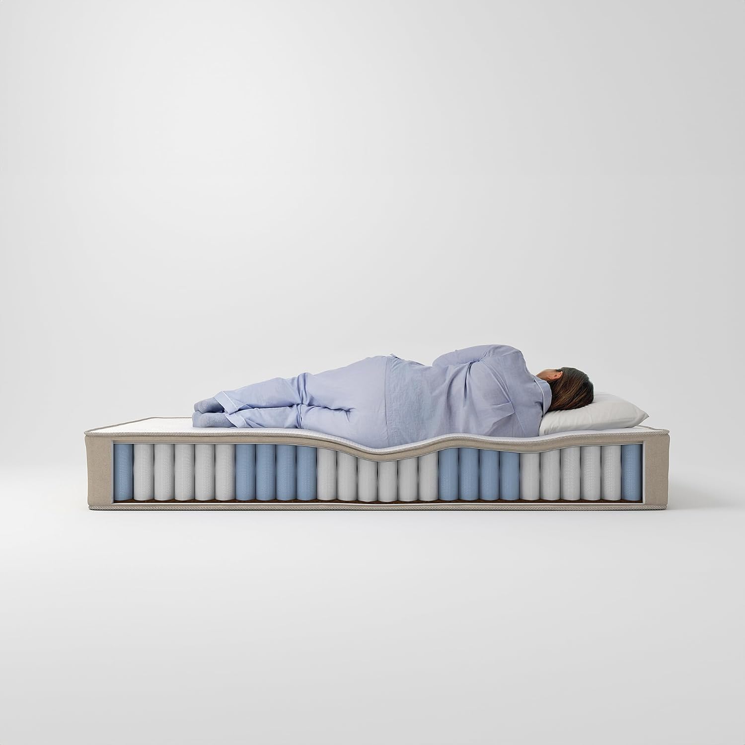 VATNESTRÖM Pocket sprung mattress, extra firm/natural, 140x200 cm
