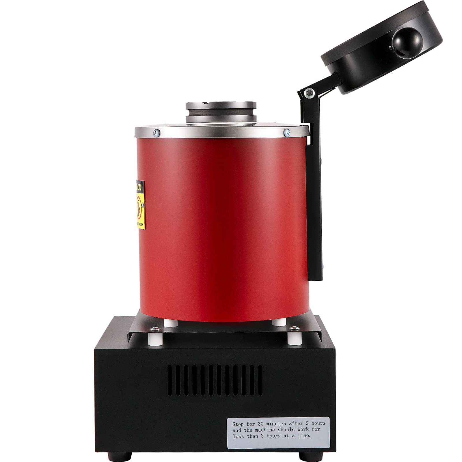 VEVOR Sistema di Controllo PID Forno di Fusione Macchina, GF1100ND3, capacità 3kg 220V 1750W 1150℃ Forno Fusore per Oro per La Lavorazione di Metalli Preziosi Come Oro, Argento e Rame, Rosso e nero