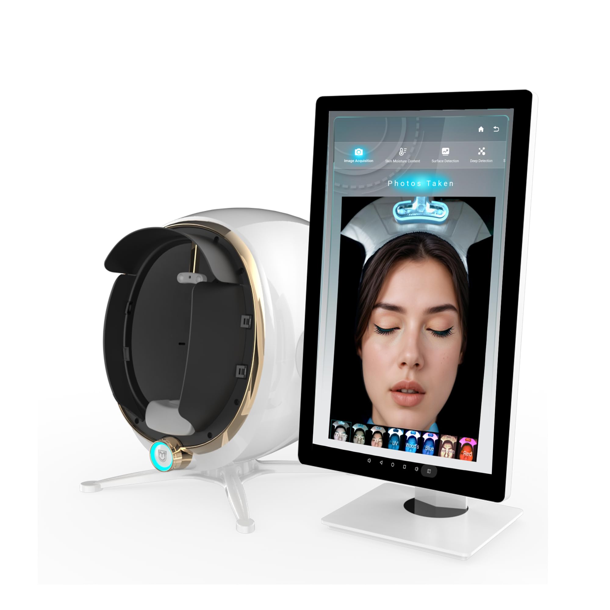 Photo 1 of **Missing Software and Hadware**Skin Analysis Machine Professional - 21.5" HD Display, AI-Powered Facial Scanner for Salons & Spas,Product recommendations, 8-Spectral Imaging (Acne/Pigmentation/Wrinkle Detection), Multi-Language