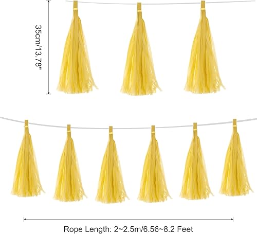 Vista 93 de MECCANIXITY 15Pcs Dark Purple Tassel Garland Banner with Rope Tissue Paper Tassels Party DIY Kits for Anniversary Wedding Birthday Party