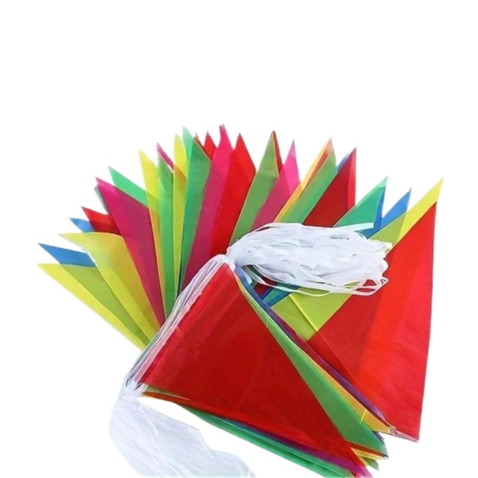 Wimpelkette Outdoor 500/300/100Pcs Flags Colorful Pennant Triangle, Garland for Theme Birthday Party, Outdoor Event Anniversaries(500pcs-Colorful Flag)