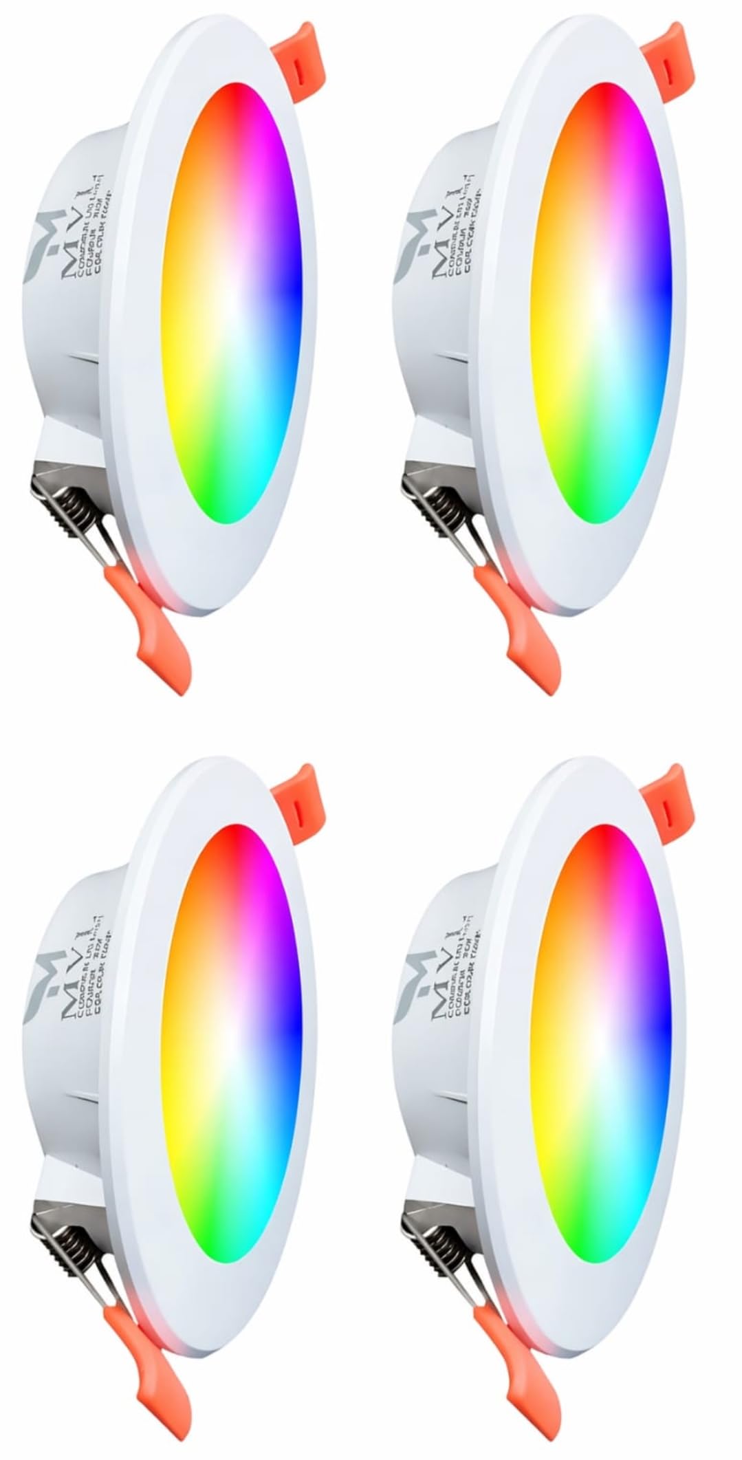 MVL 9 Watt 7 in 1 Multicolour Ceiling Downlight Led Light (Red/Pink/Blue/Yellow/Violet/Green/Sky Blue/White) Pack of 4-image-23
