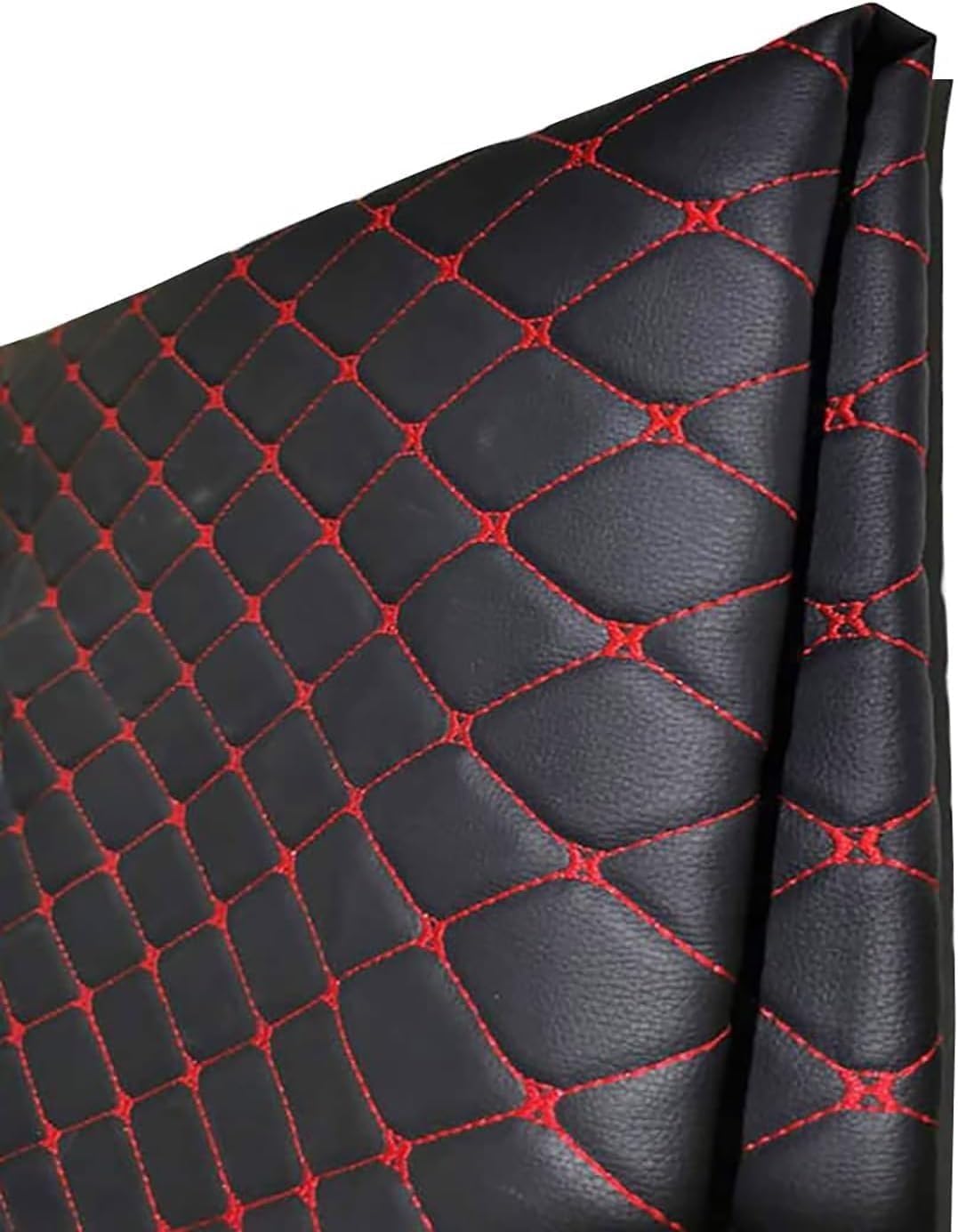 Pikowana Tkanina Ze Sztucznej Skóry, Diamentowo Żłobiona Tapicerka Samochodowa, Pianka, Podsufitka Do Naprawy(Black a,1.4x3m)