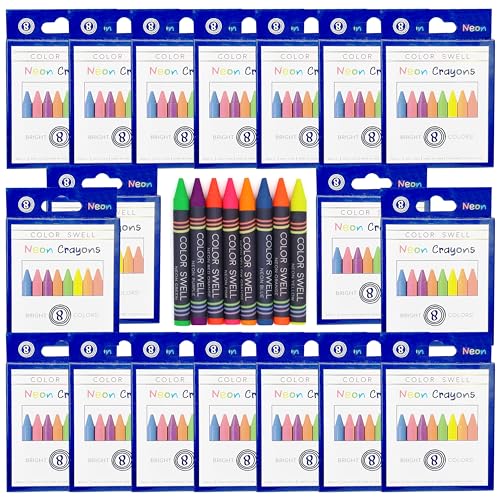 Crayons néon anti-casse lot de 18 boîtes pour éviter les mines brisées en classe