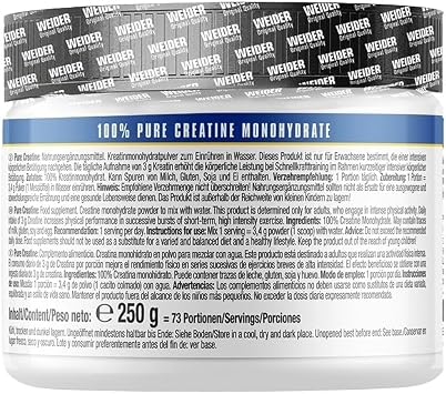 Weider Pure Creatine Supplement 250 g