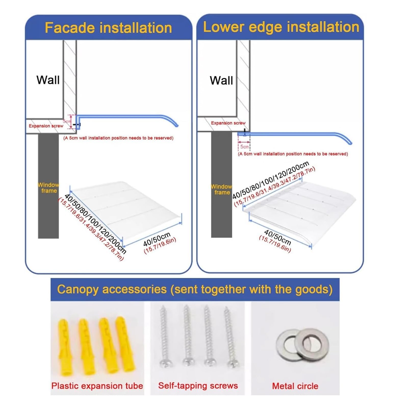 Tenda marrone per porte e – Protezione UV e pioggia per patio, giardino, balcone, 40 x 200 cm