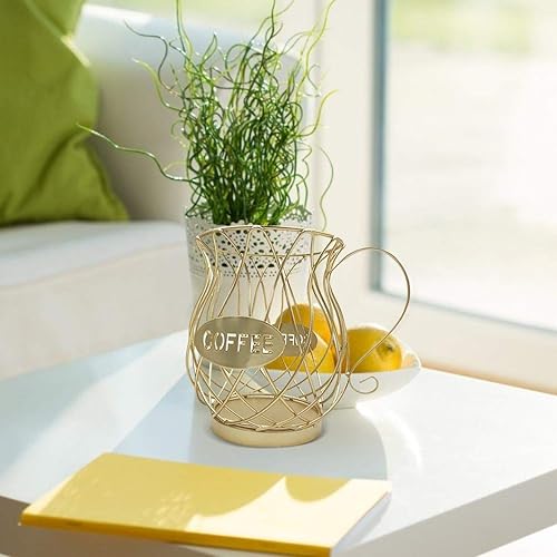 Miniatura 5 de Almacenamiento de café JTLB 20 * 10 * 15 soporte para cápsulas de café Soporte de carrusel de almacenamiento de café Cesta de almacenamiento de taza