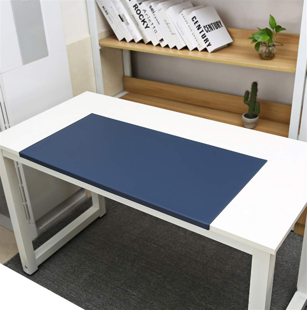 SK Studio Large Office Desk Pad, Waterproof PU Leather Mouse Pad, Edge-Locked Non-Slip Mouse Mat for Desk Cover, Computer Keyboard, PC and Laptop Dark Blue 31.49x18.9