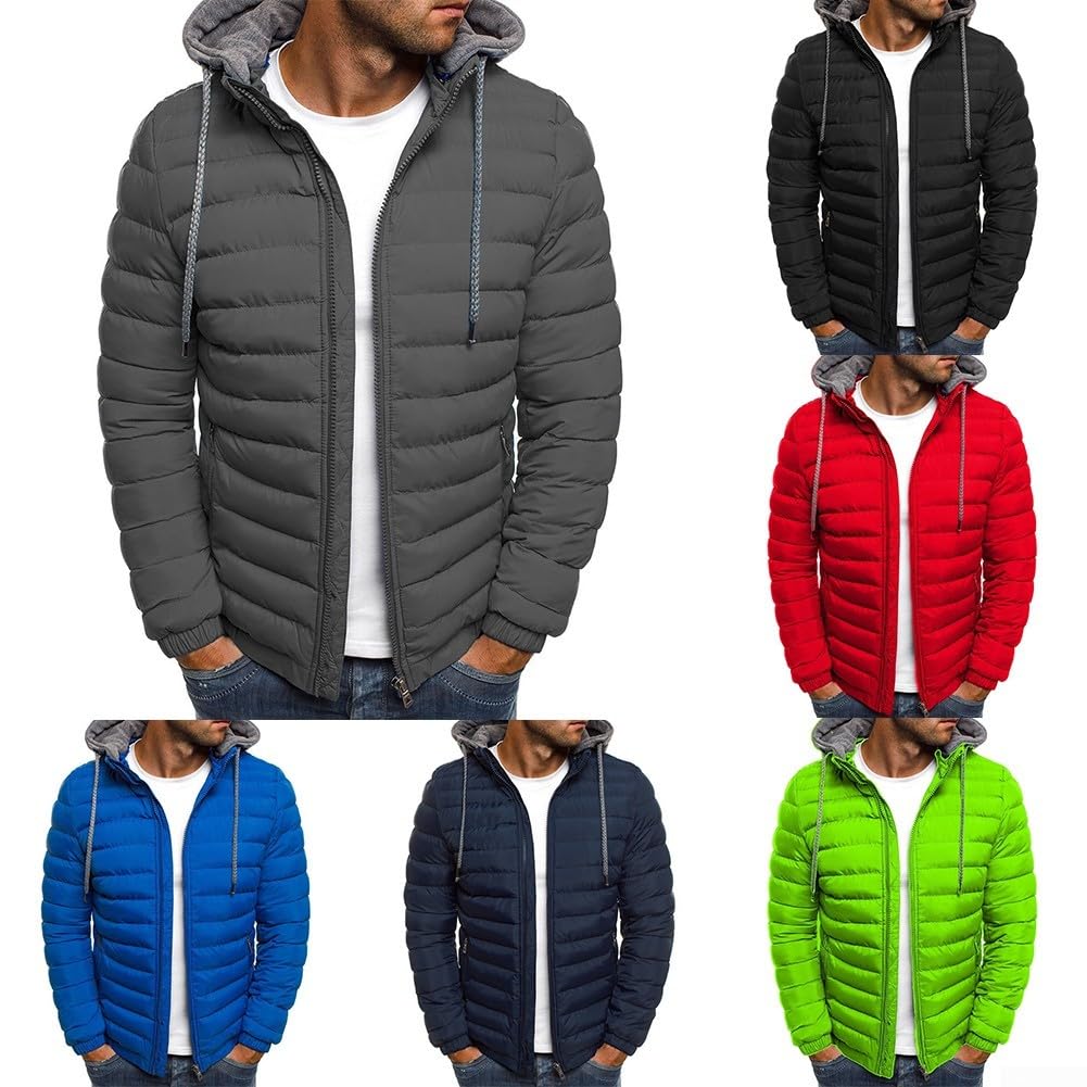 SPORTARC Doudoune matelassée épaisse avec capuche pour homme - Idéale pour l'hiver