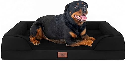 Miniatura 25 de Comfort Expression - Cama ortopédica perros pequeños, 20 x 14 pulgadas, impermeable, espuma soporte cartón de huevo, cojines extraíbles, sofá con