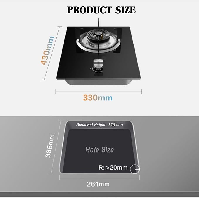 Estufa de Gas Empotrable 2 Puestos 110V miniatura 3