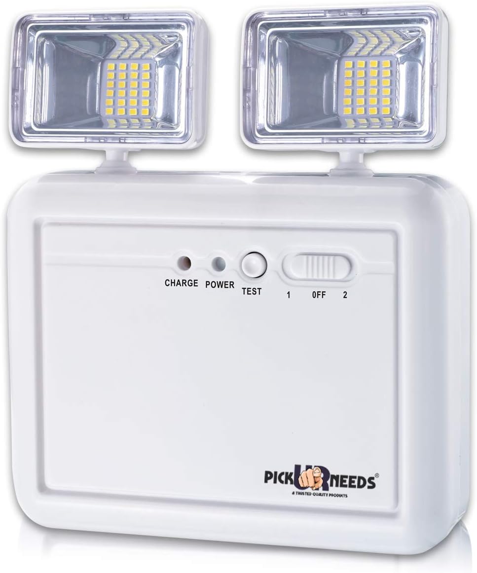 Pick Ur Needs Automation Systems for Industrial Rechargeable Emergency Light 2X50 Watts Wall Mount White (10000 lumens)