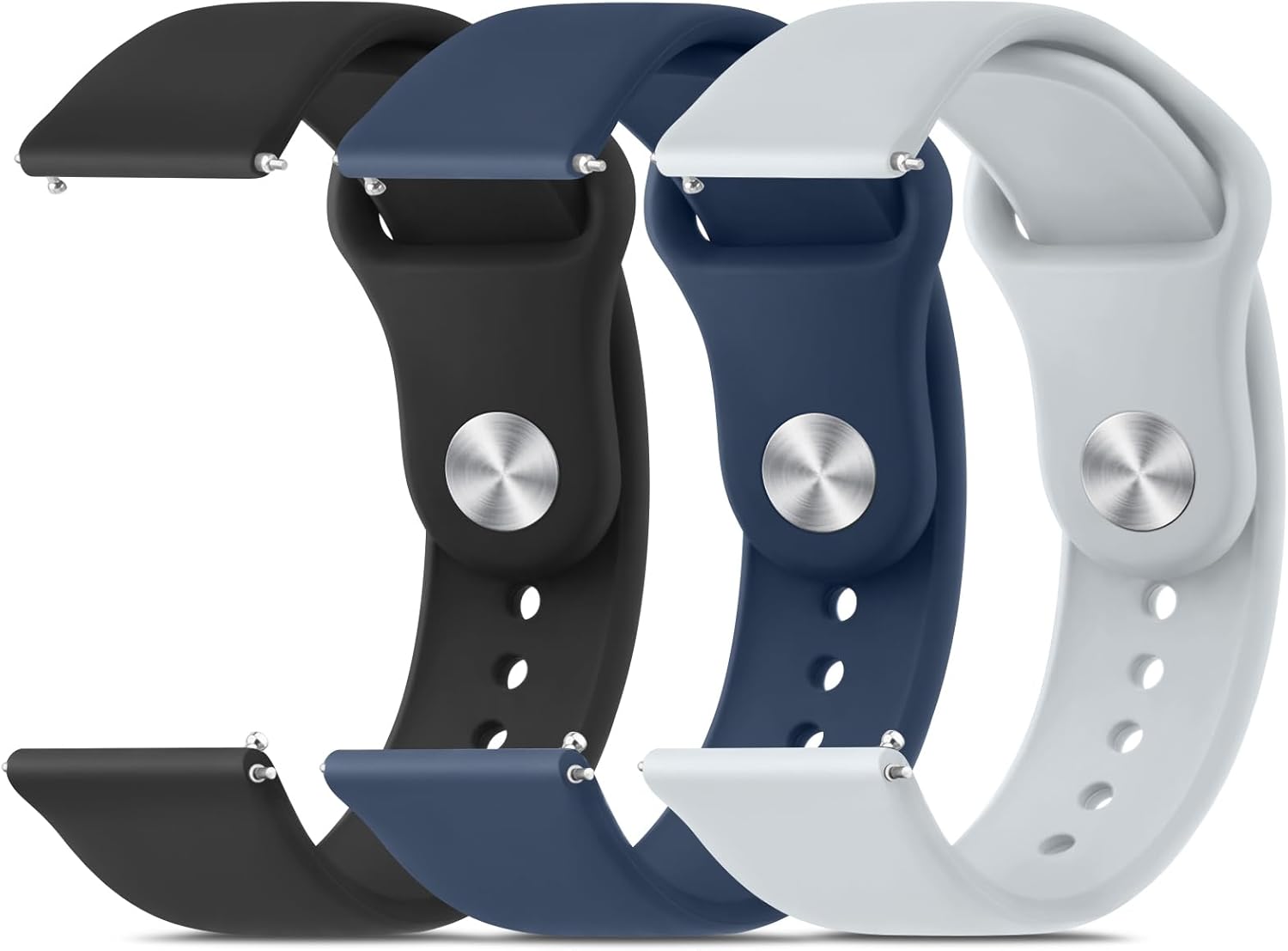 Meliya Compatible for Veryfit Smart Watch Bands, 22mm Silicone Bands for Veryfit IDW13 IDW16 IDW19 IDW26 IDW28 Smartwatch Replacement Sport Wristbands for Women Men