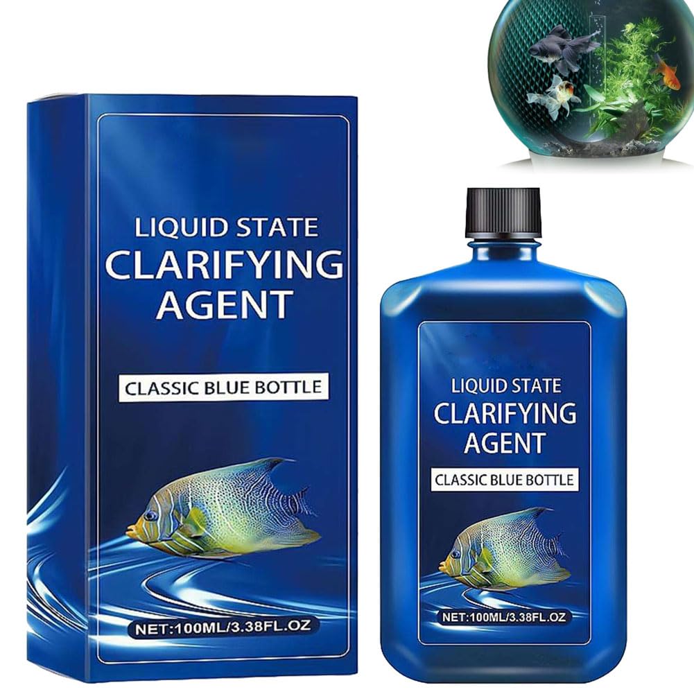 Fast-Acting Aquarium Water Clarifier - Water Safe for Fish Tank,Powerful Aquarium Water Purifier,Clears Cloudy Fish Tank, Liquid State Clarifying Agent, Safe & Gentle Formula - 100ml/3.4oz