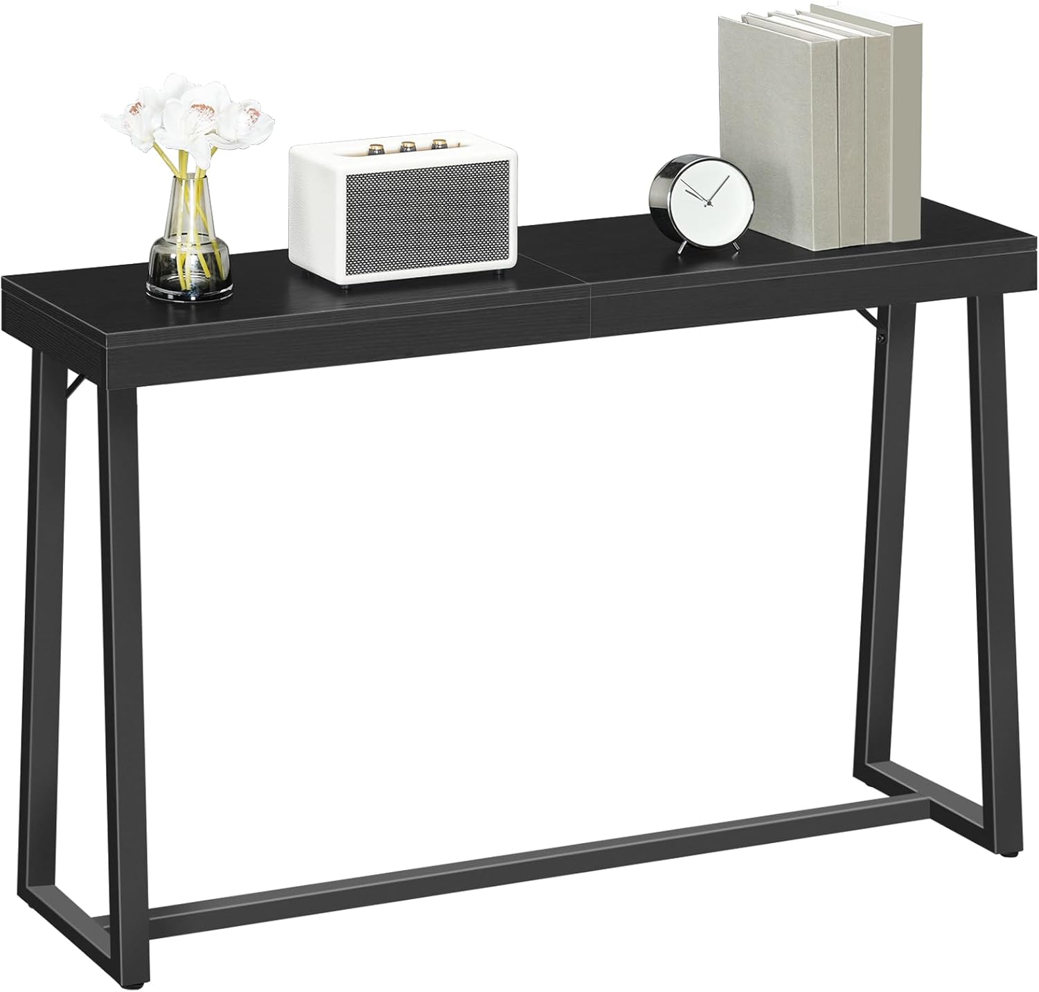 MAHANCRIS Narrow Console Table, Black Entryway Table for Hallway, 120 ...