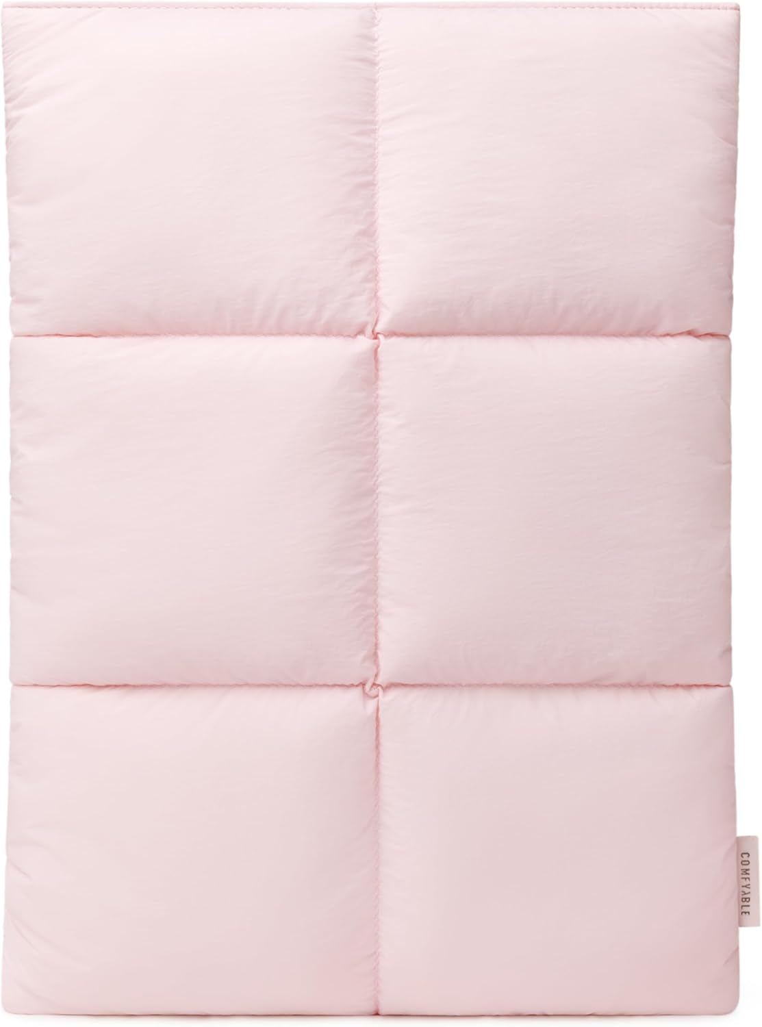 Comfyable Puffy Laptop Sleeve 13 Inch 14 Inch, Quilted Puffer Laptop Carrying Case, Pillow Case Compatible with MacBook Air M4 2025 M3 M2 M1, MacBook Pro M5 M4 Pro/Max, Light Pink
