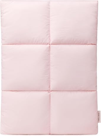 Comfyable Puffy Laptop Sleeve 13 Inch 14 Inch, Quilted Puffer Laptop Carrying Case, Pillow Case Compatible with MacBook Air M4 2025 M3 M2 M1, MacBook Pro M5 M4 Pro/Max, Light Pink