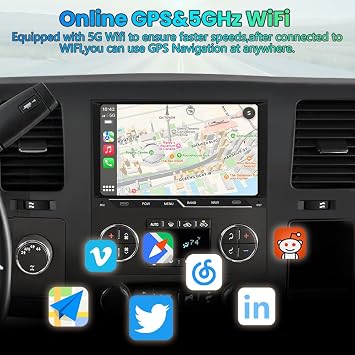 8 Touch Screen Car Radio for Chevy Silverado Tahoe GMC Sierra 2007-2013