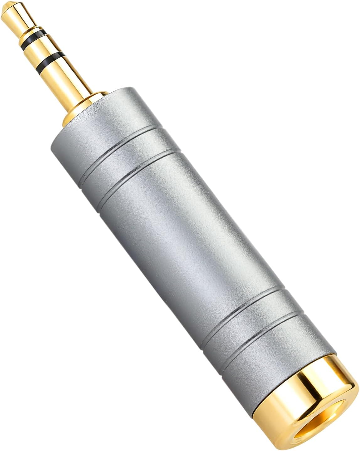 Adaptador de Audio 3.5mm a 6.35mm, Conector Chapado en Oro 24K