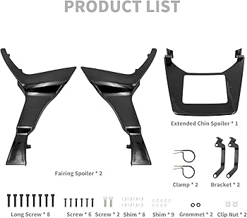 Amazon.com: HCmotorku Motorcycle Fairing Spoilers Cover w/Extended