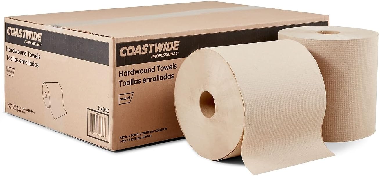 Professional Universal Hard Roll Paper Towels, White, Premium Absorbency with 1.5" Core — Commercial Hardwound Towels for High‑Traffic Areas
