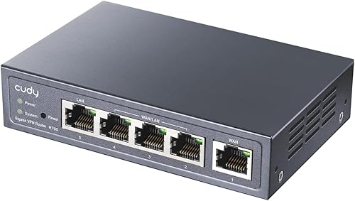 Miniatura 8 de Cudy Nuevo enrutador VPN Gigabit Multi-WAN, hasta 4 puertos WAN Gigabit, enrutador SMB, equilibrio de carga, protección contra rayos, enrutador PPTP