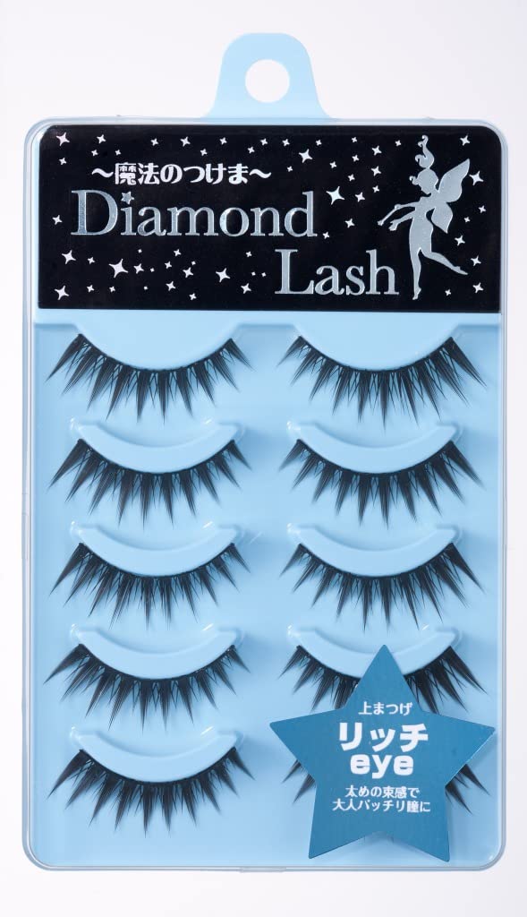 ダイヤモンドラッシュ Diamond Lash リッチeye 5ペア (上まつげ用) 太めの束感で大人パッチリ瞳に・・・