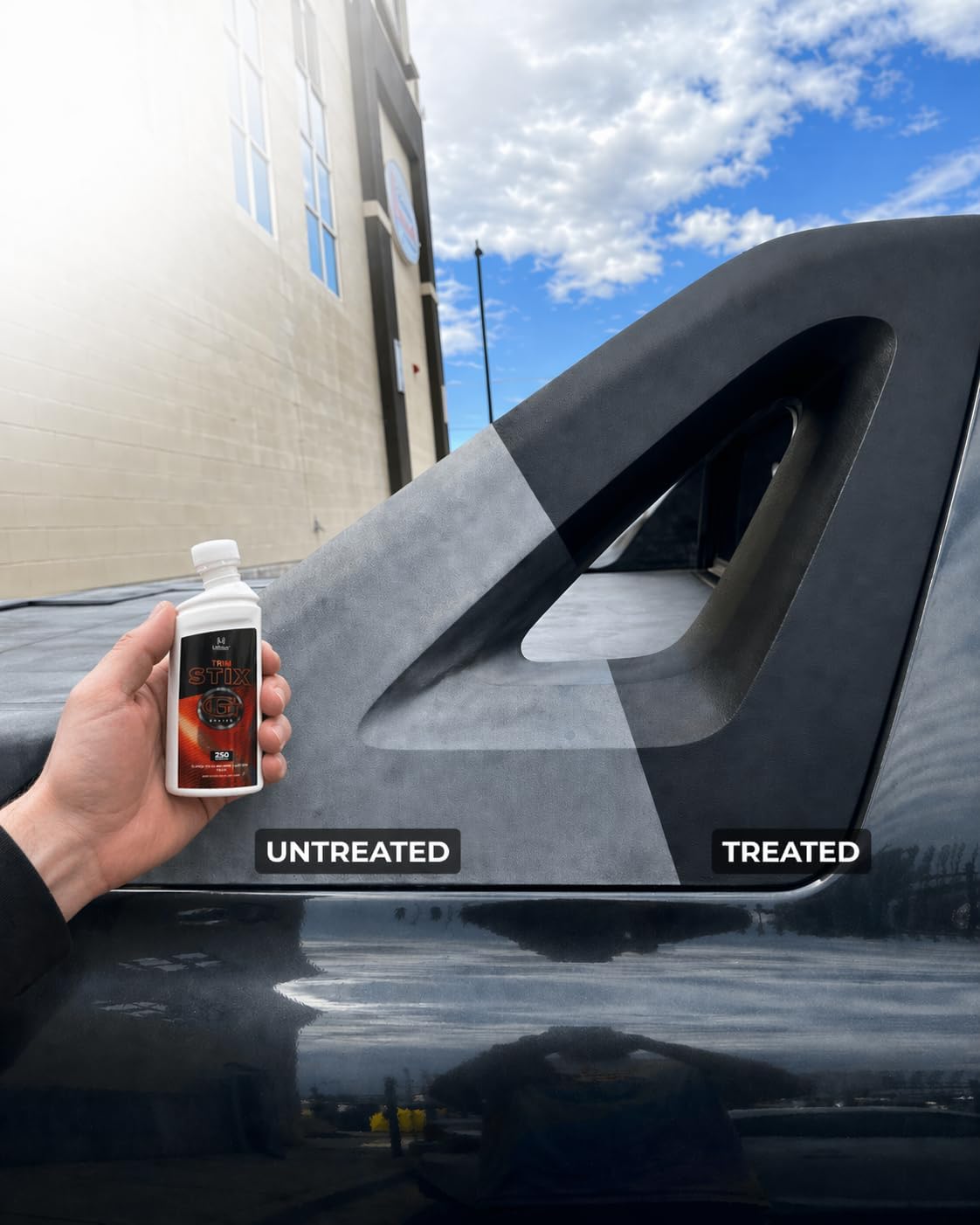 Lithium Trim Stix Ceramic Graphene Trim Restorer, Revives Faded Black Plastic Exterior Trim, Restores & Protects Bumpers, Mirror Covers, Cowl Panels & Door Trim, Up to 250 Washes, 90 ML