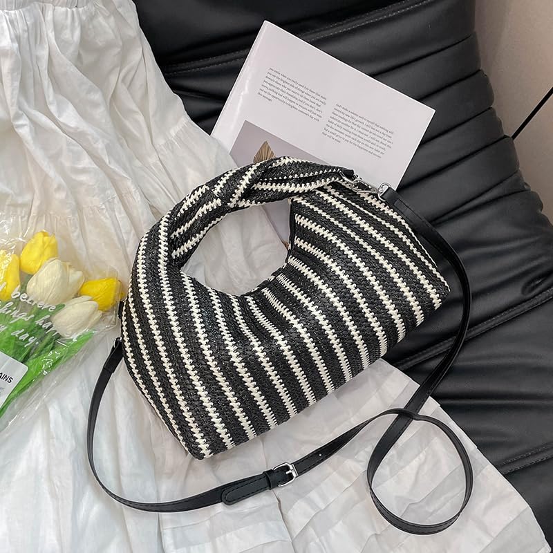 Straw Shoulder Bag for Women Shoulder Crossbody Bags Straw Woven Handbag for Women Summer Beach Holidays Travel3