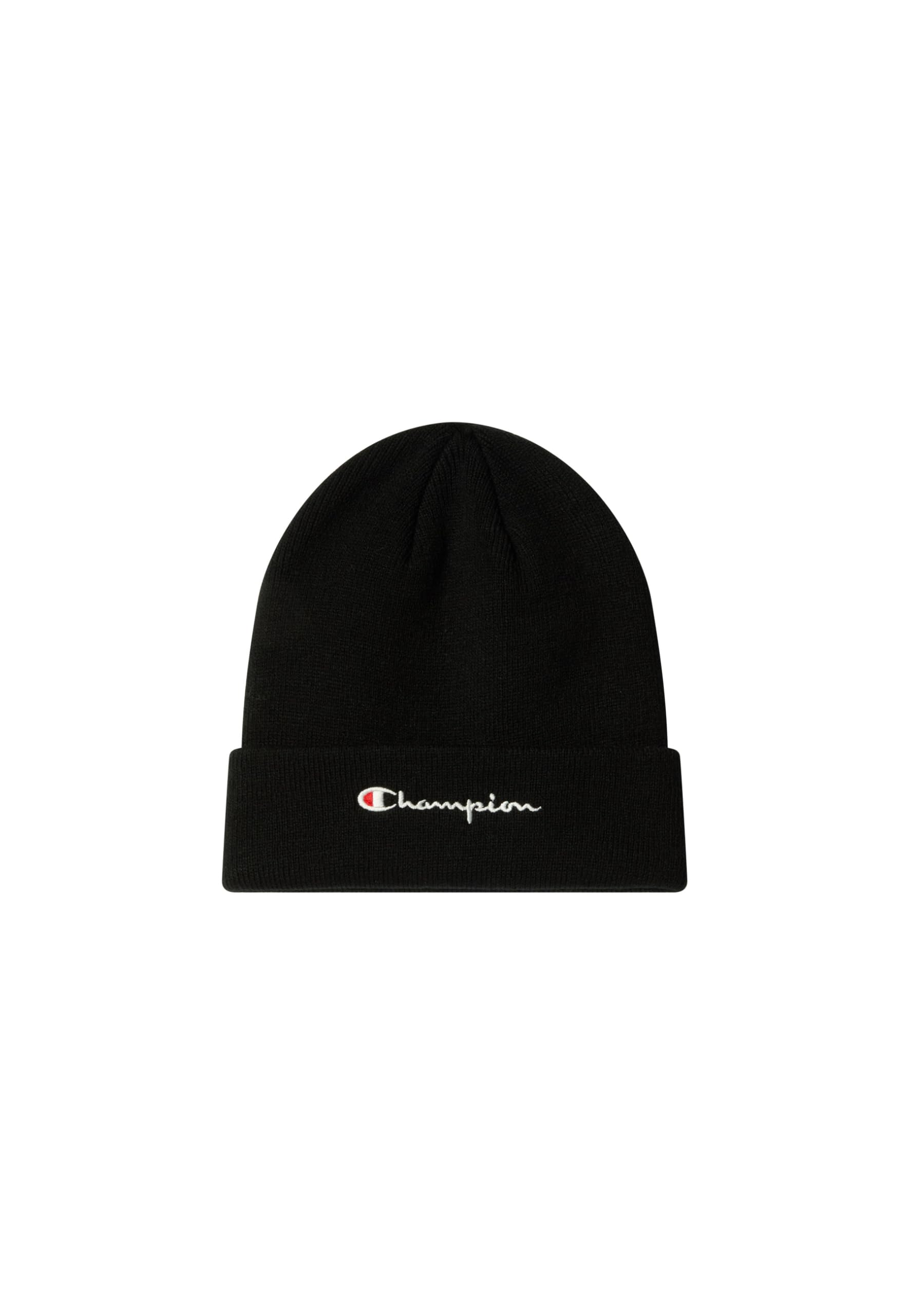 Champion Unisex Black (Kk001) Kids Junior Caps (806070) - Recycled Acrylic Knitted Yarn Embroidered Script Logo Beanie,