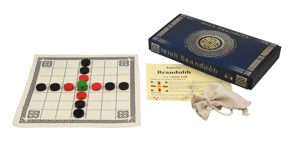 Masters Traditional Games Irish Brandubh (Cloth Board Game in Box)