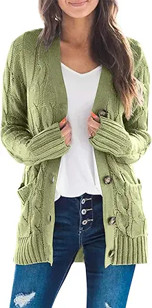 ZESICA Women's 2023 Fall Knit Cardigan Coat