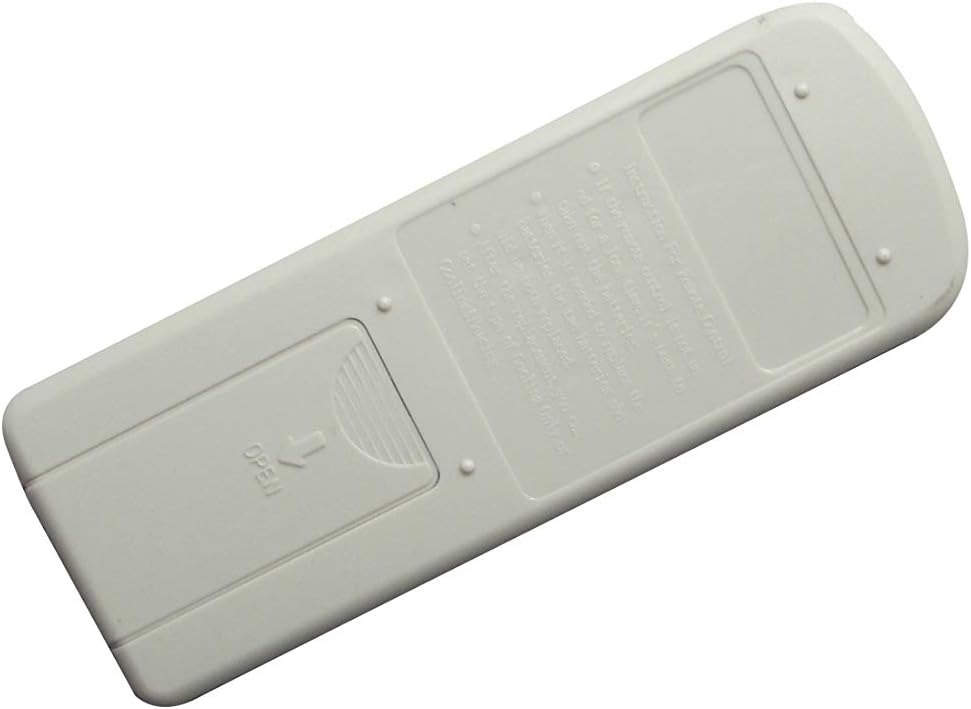 Back view of the remote control with the battery compartment closed