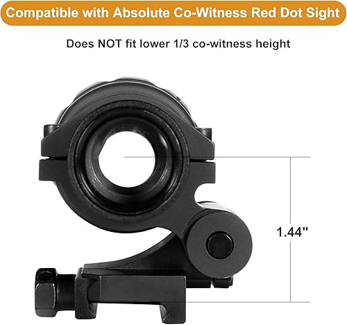 Miniatura 5 de 1.5X - Lupa de alcance óptico de punto rojo 5X con montaje abatible a lateral