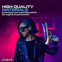 Vista 6 de CYBVR Weighted Gun Stock Controller Grips for the Oculus Quest 2 - VR Accessories for the Meta Quest 2