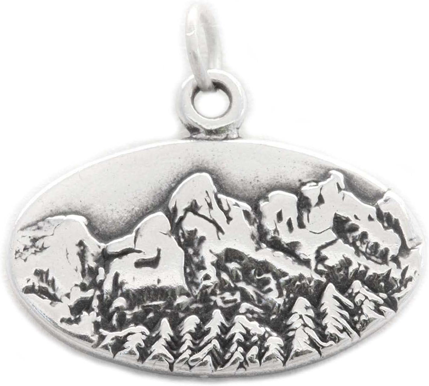 Grand Teton National Park Wyoming 925 Solid Sterling Silver Charm Pendant Bracelet Jewelry Making Supply