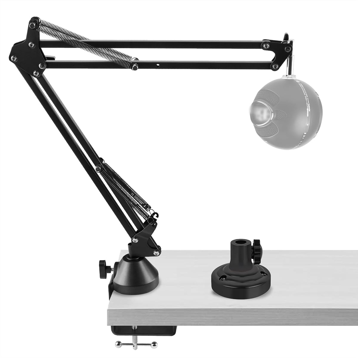 for Creators Microphone Arm Compatible with Blue Yeti, Yeti X, Yeti Pro, Snowball ICE, G Yeti GX, Mic Boom Arm with Table Flange Mount Adapter, Suspension Stand, Desk Mount Holder
