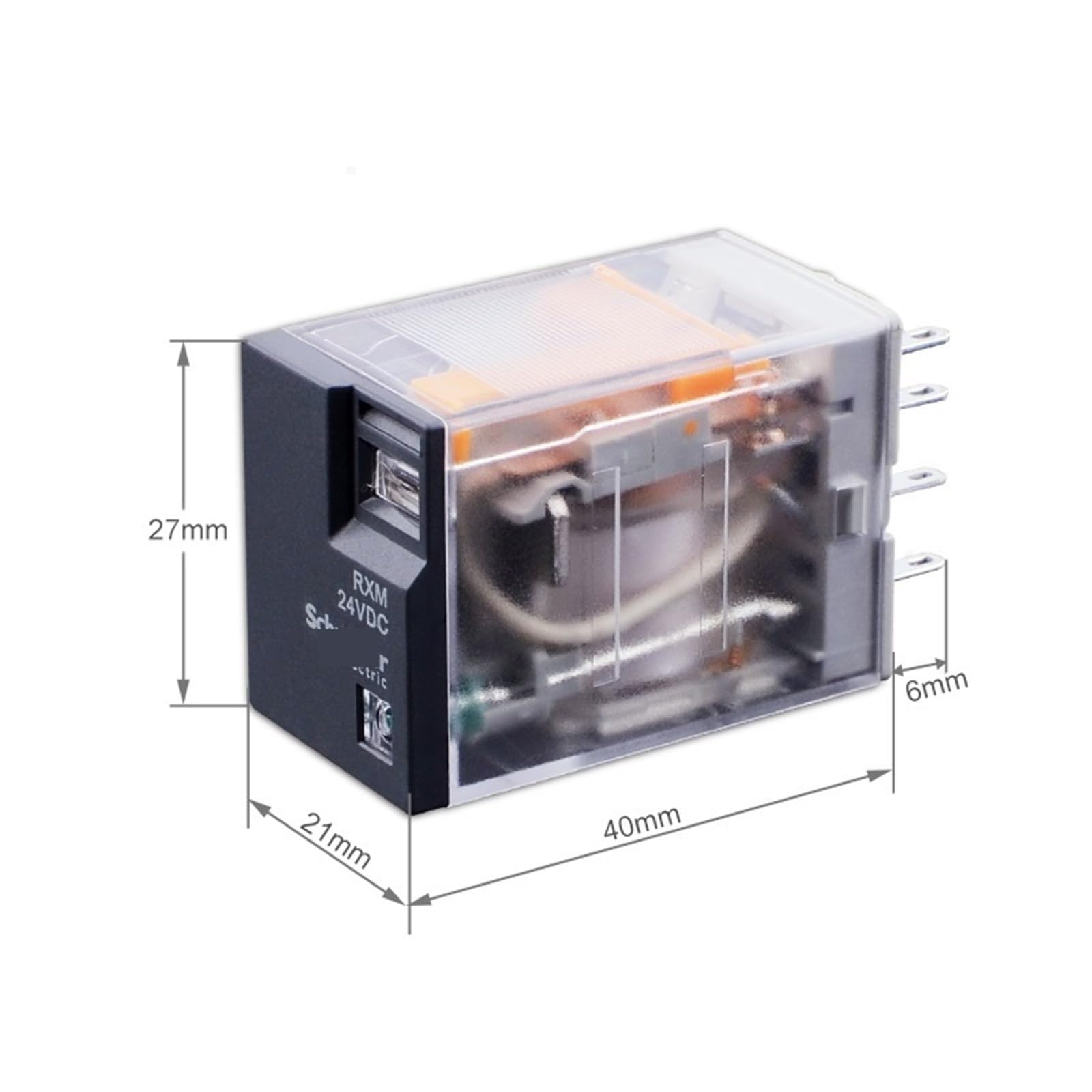 MOBYAT Relés enchufables en Miniatura RXM eléctricos con LED RXM2L 2CO 5A 12 VDC-110 VDC 24 VAC-230 Vac electromagnéticos 5 uds (Size : RXM2LB2F7 120AC)