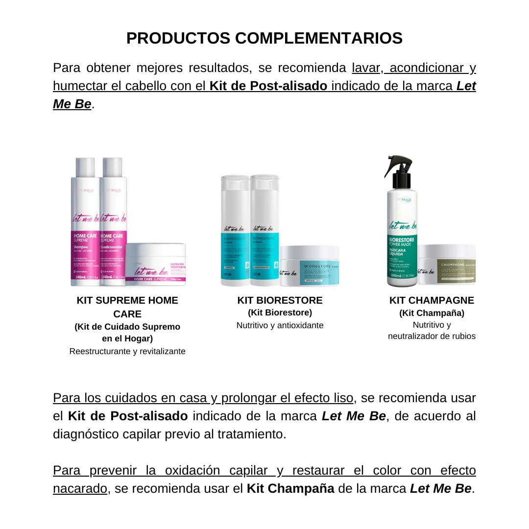 Let Me Be Keratin Hair Kit – Progressive Supreme Mask & Deep Cleansing Shampoo 2x1L (33.8 fl oz) – Frizz Control, Intense Shine – Professional Smoothing System for All Hair Types - Image 8