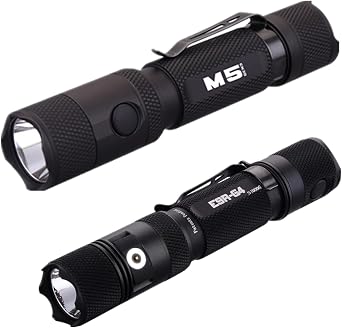 PowerTac M5-G3 Tactical Flashlight and E9R G4 LED Tactical Flashlight Bundle