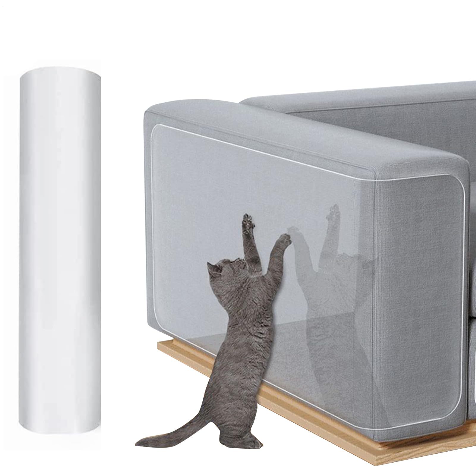 Film de protection pour portes contre griffures de chiens et chats transparent 5m
