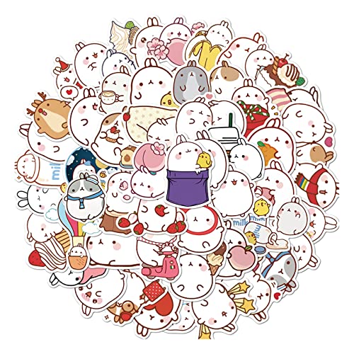 Cute Kawaii Cartoon Chubby Rabbit Stickers -100Pcs Sticker Decals For Kids Girl Diy Stationery Guitar Laptop Skateboard Lovely Anime Sticker #TOP19