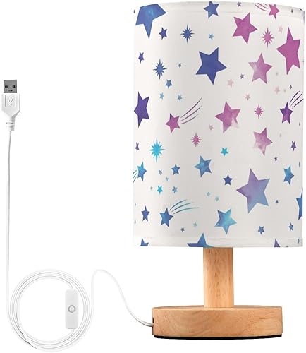 Miniatura 2 de Lámparas de noche de oficina, lámpara de escritorio única con purpurina y estrella, luces de noche azules para patio de niños
