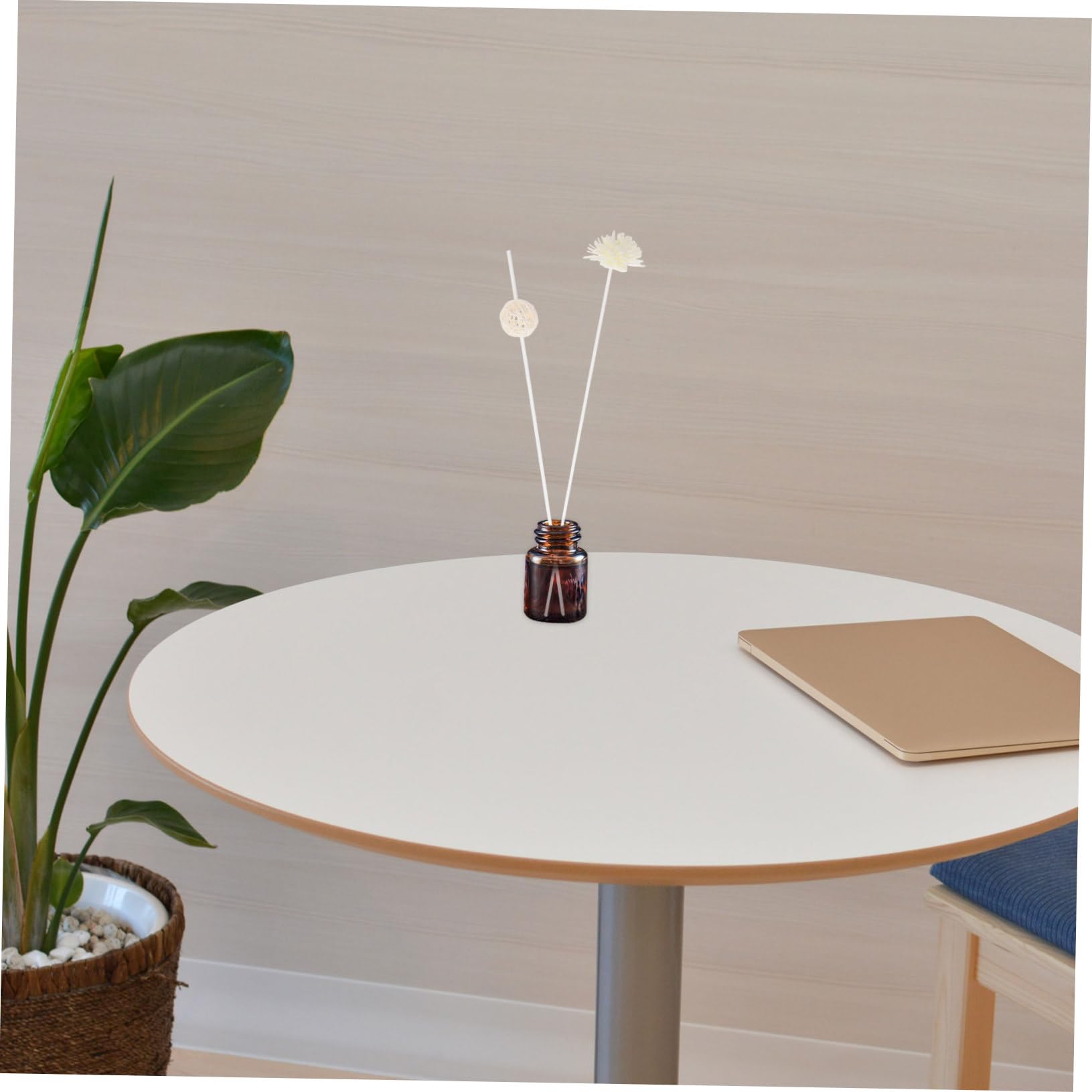 ULTECHNOVO Bâtonnets Diffuseurs Aromathérapie en Rotin Blanc 30 Pièces pour Huile Essentielle Outils Diffuseurs Parfum Intérieur Été Fleurs Séchées