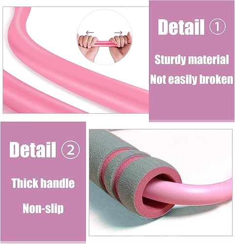 Miniatura 3 de 3 bandas de resistencia de 8 figuras en forma de cuerda de tensión para el hombro, banda elástica para yoga, fitness, gimnasio en casa (rosa,