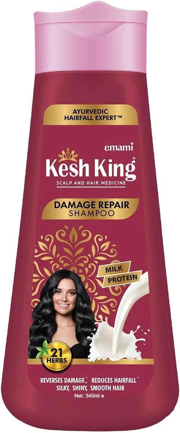 Emami Damage Repair Shampoo with Milk Protein and 21 Ayurvedic Herbs, 340ml