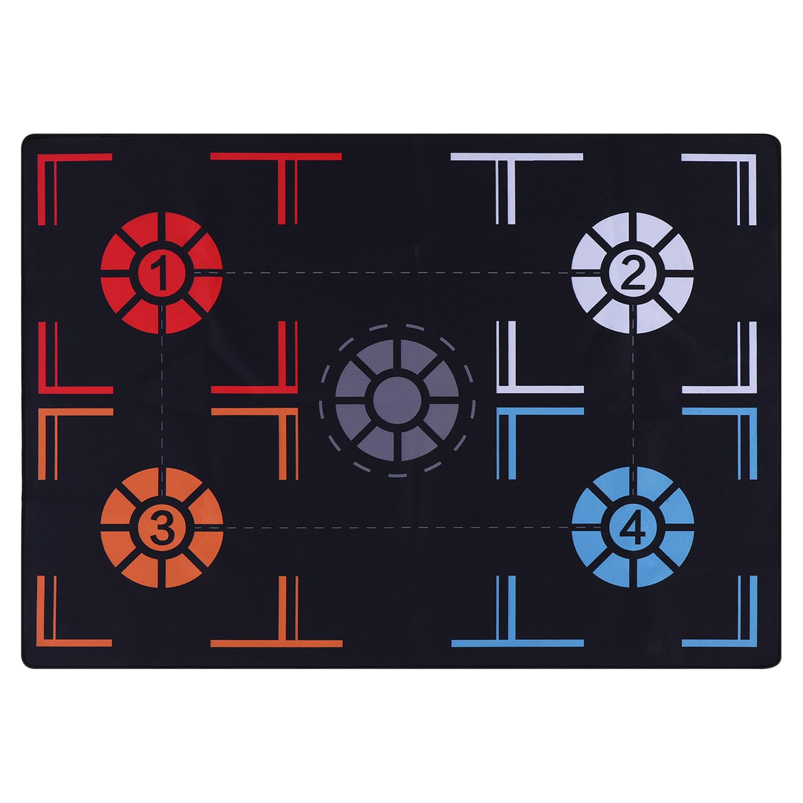 PATIKIL Basketball Training Mat 2.5mm Rubber Basketball Footstep Pad Non-Slip Training System with Point Reminder Training Pace Ball Control Player Foot Grip Mat for Amateur (120x86cm)