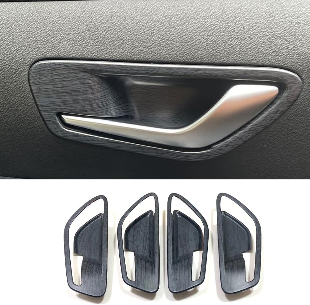 ERIDANUS Auto Accessories Fit for Hyundai Tucson 2023 2022 Interior Door Bowl Cover Trim (Peach Wood Style) ABS 4 PCS