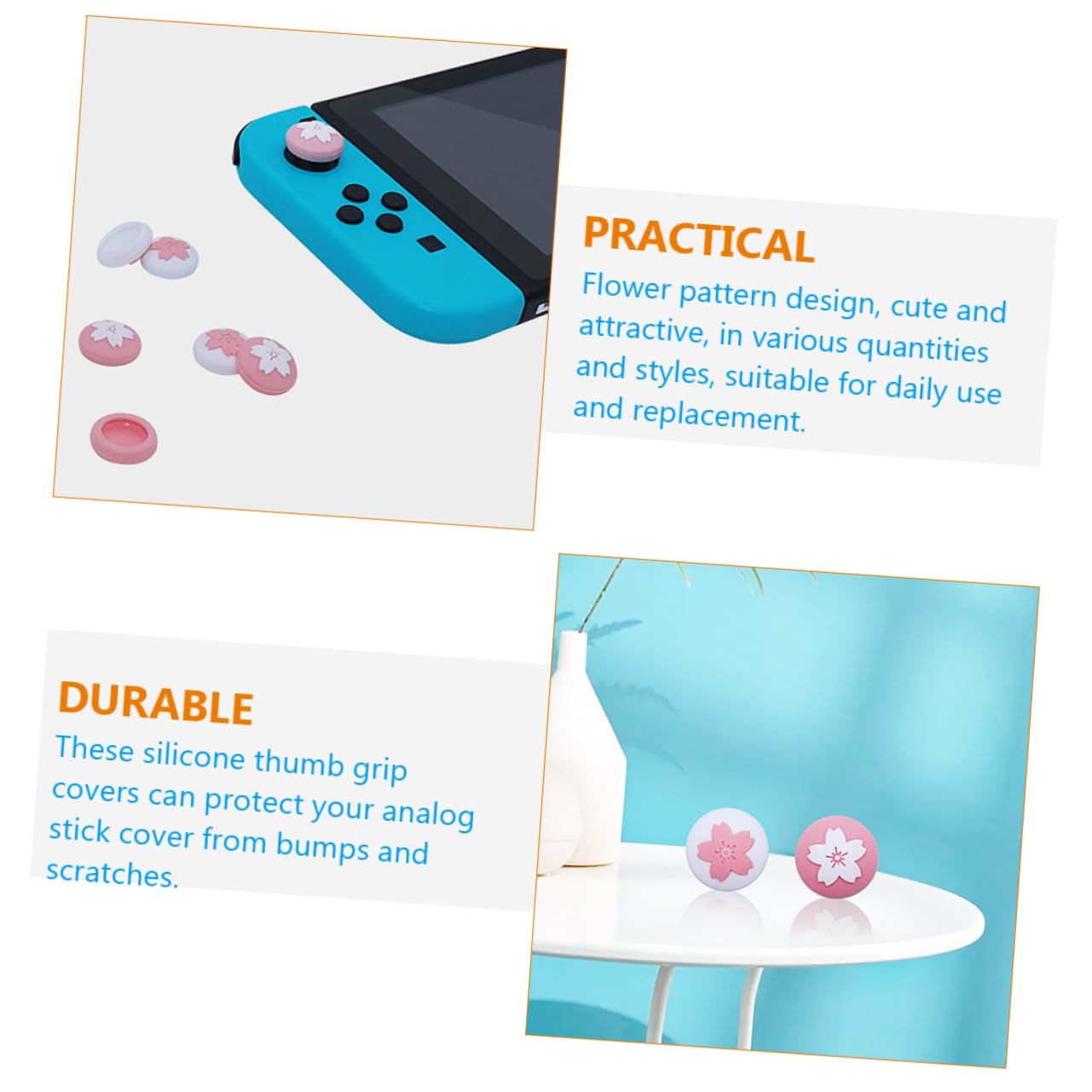 ULTECHNOVO 80piezas Cubiertas De Joystick Para Consola Switch Tapas De Agarre Antideslizantes De Protección y Estilo Para Controladores Switch y Mejora La Precisión y Experiencia