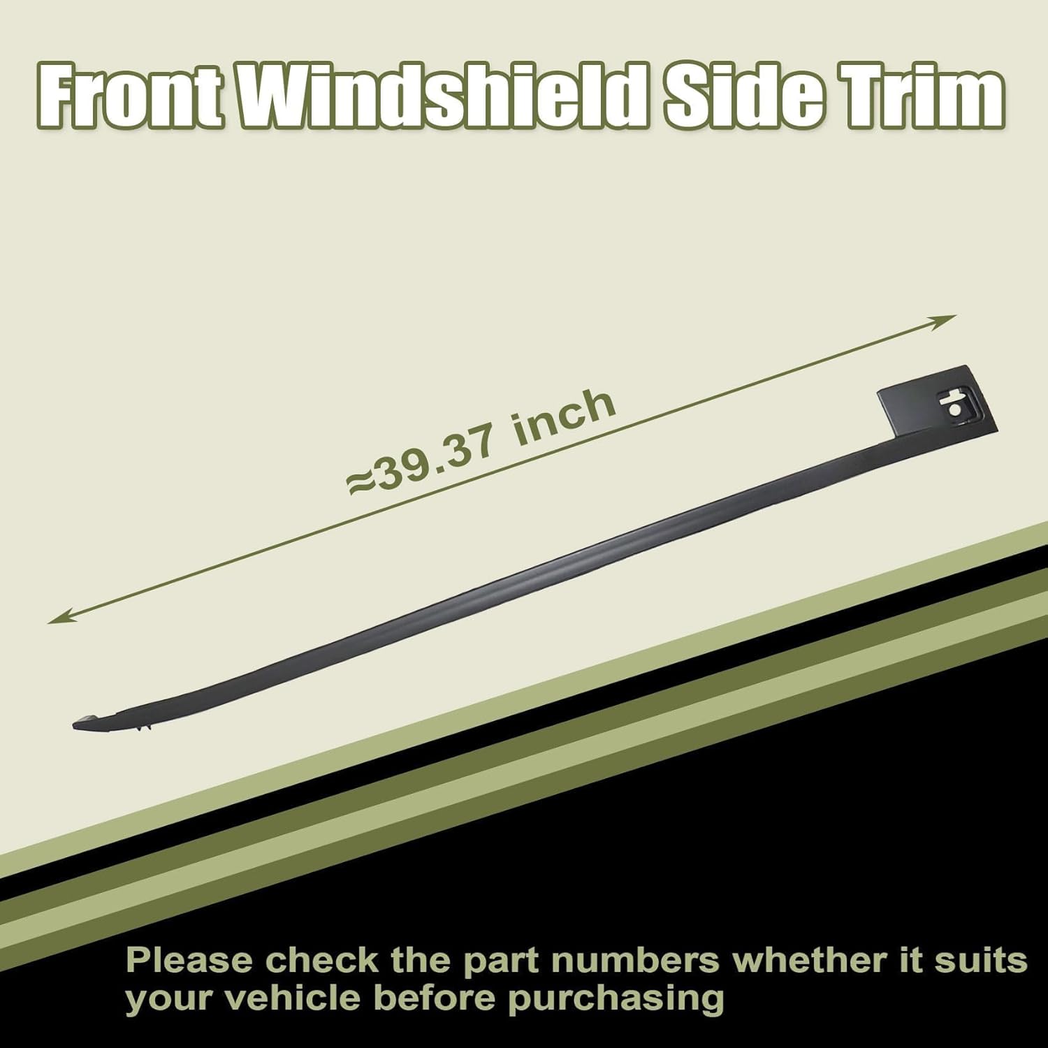 Priprilod Front Windshield Side Trim Left Driver Side Compatible With Honda CR-V 2007-2011#73162-SXS-A01